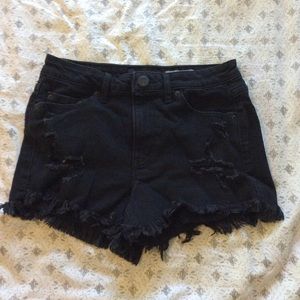 Aeropostale ripped black shorts